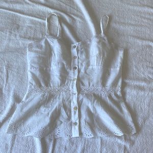 Vintage Italian Eyelet Lace Top